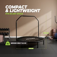 VirtuFit Opvouwbare Fitness Trampoline met Handvat - Zwart - 100 cm-2