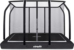 fitnessapparaat.nl VirtuFit Premium Inground Trampoline met Veiligheidsnet - Zwart - 183 x 274 cm aanbieding