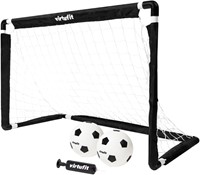VirtuFit Kinder Voetbaldoelen Set met 2 Ballen en Pomp - Voetbalgoals - 92 x 64 cm-2