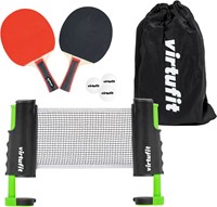 VirtuFit Verstelbare Tafeltennisset - Met batjes en 3 ballen