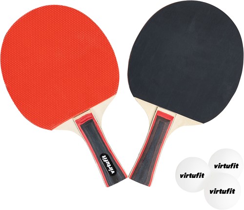 VirtuFit Verstelbare Tafeltennisset - Met batjes en 3 ballen-2