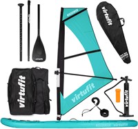 Virtufit Supboard Surfer 305 - Turquoise - Inclusief Windzeil en accessoires - Tweedekans
