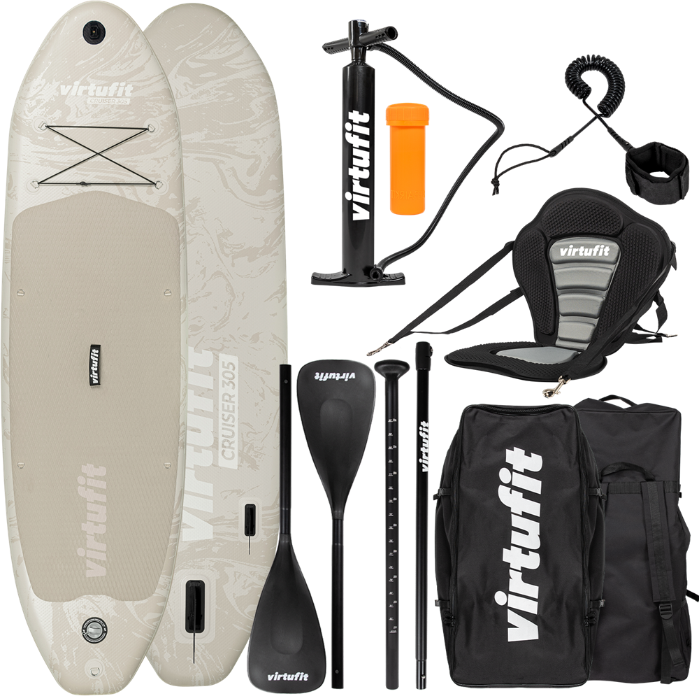 VirtuFit Supboard Cruiser 305 - Sand Beige - Met Kajak zitje, accessoires en draagtas - Tweedekans