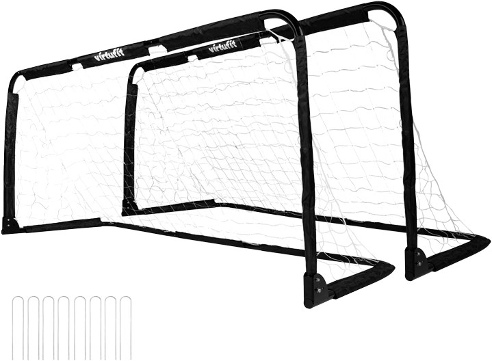 VirtuFit Inklapbaar Voetbaldoel - Panna goal - 150 x 60 cm (set van 2) - zwart