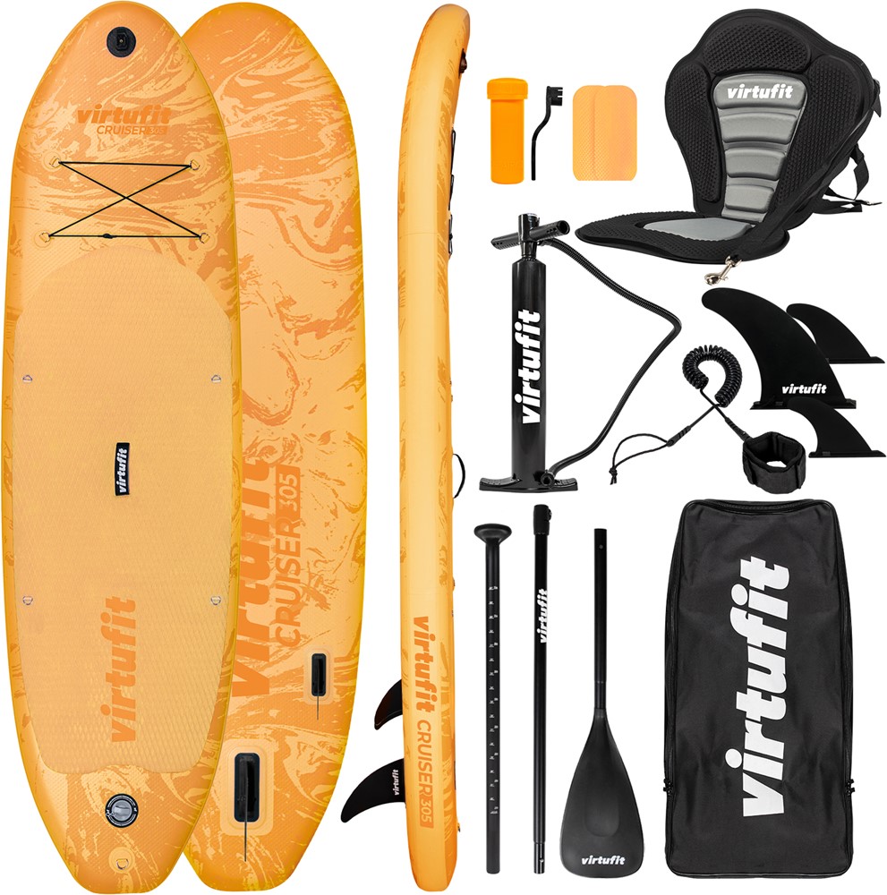 VirtuFit Supboard Cruiser 305 - Oranje - Met Kajak zitje, accessoires en draagtas