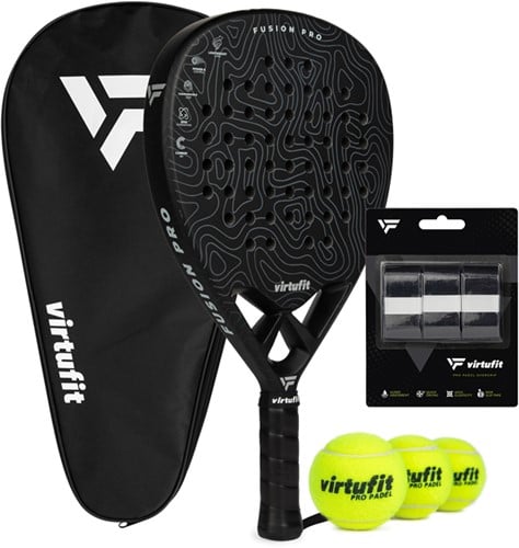 VirtuFit Fusion Padel Set - Zwart - Silver