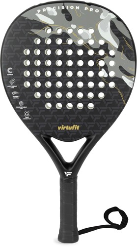 VirtuFit Precision Pro Padel Racket - Zwart - Goud-2