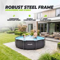 VirtuFit Rond Zwembad - Ø244 x 76 cm - Antraciet-3