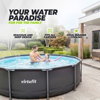 VirtuFit Rond Zwembad - Ø244 x 76 cm - Antraciet-2