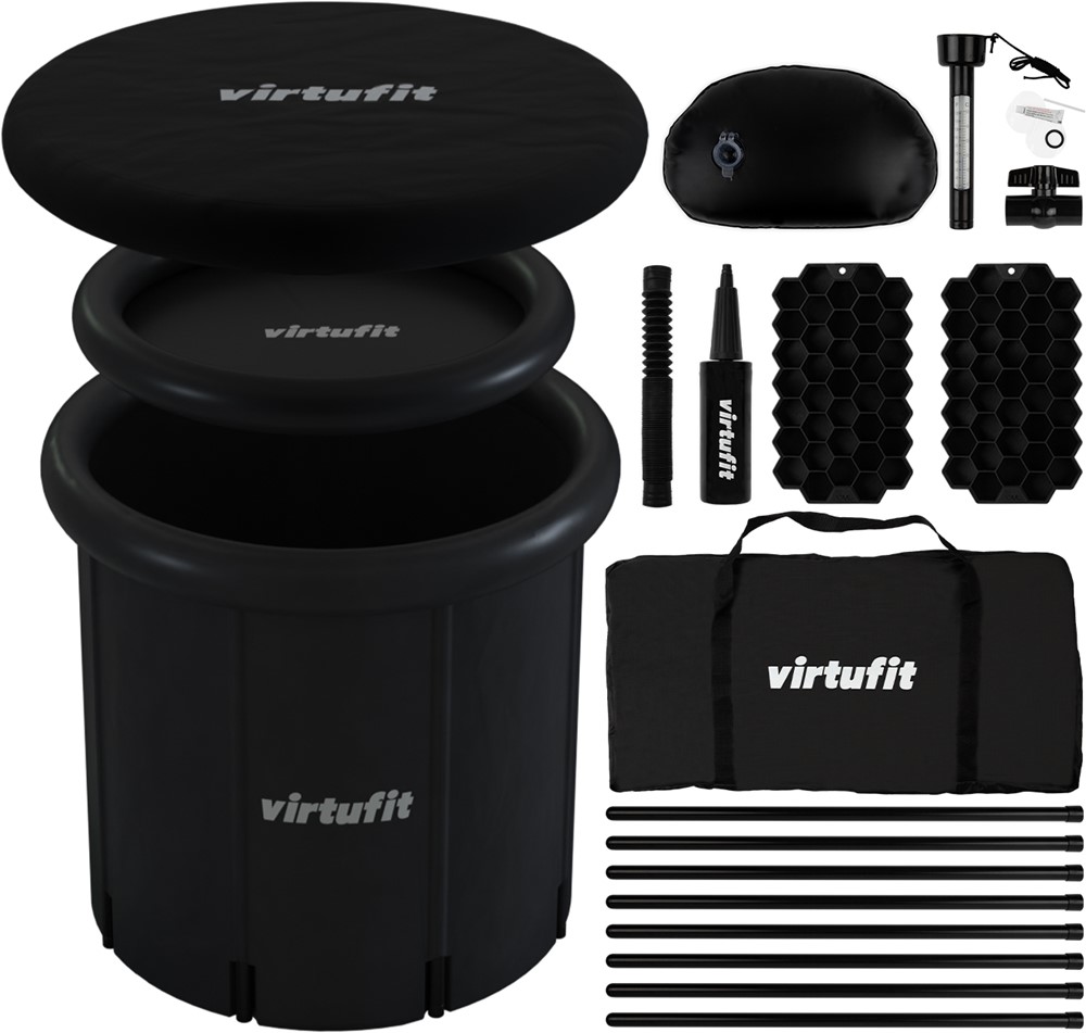 VirtuFit IJsbad XXL - 375 Liter - Antraciet - Inclusief accessoires - Tweedekans