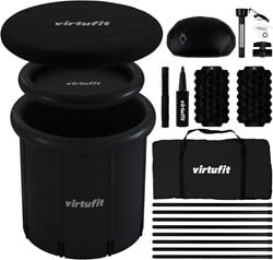 VirtuFit IJsbad XXL - 375 Liter - Antraciet - Inclusief accessoires - Tweedekans
