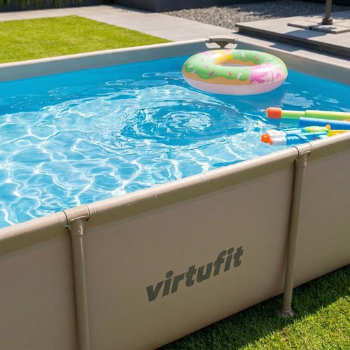 VirtuFit Rechthoekig Zwembad - 260 x 180 x 66 cm - Beige-2