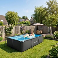 VirtuFit Rechthoekig Zwembad - 260 x 180 x 66 cm - Antraciet - Compleet Pakket-2