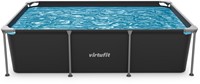 Totaalaanzicht van het VirtuFit frame zwembad 260x180 cm ideaal voor verkoeling in de tuin.