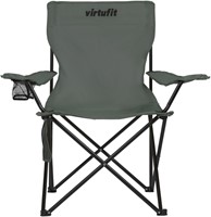 VirtuFit Opvouwbare Camping Stoel - Strandstoel - Grijs-3