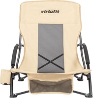 VirtuFit Strandstoel opvouwbaar - Campingstoel - Beige-2