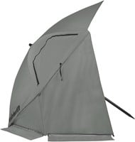 VirtuFit Strandparasol Premium - Windscherm - 200 cm - Grijs-3