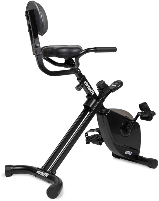 VirtuFit DB1.0 Opvouwbare Deskbike met Rugleuning - Bureaufiets met Computer - Gratis trainingsschema