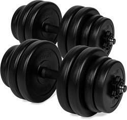 fitnessapparaat.nl-VirtuFit Verstelbare Dumbbellset - Halterset - Vinyl - Zwart - 2 x 15 kg (30 kg)-aanbieding fitnessapparaat.nl-VirtuFit Verstelbare Dumbbellset - Halterset - Vinyl - Zwart - 2 x 15 kg (30 kg)-aanbieding
