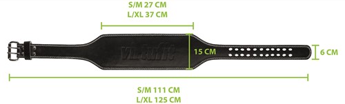 VirtuFit Leren Lifting Belt Pro - Lederen Halterriem Afmetingen