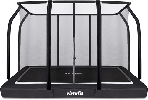 VirtuFit Premium Inground Trampoline met Veiligheidsnet - Zwart - 213 x 305 cm 