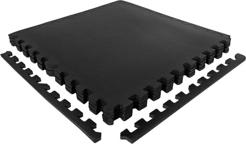 VirtuFit Fitness Puzzelmat - Vloermat - 4-delig - 120 x 120 cm - Zwart