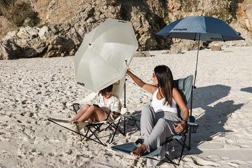VirtuFit Universele Stoelparasol - Grijs - sfeerafbeelding 4