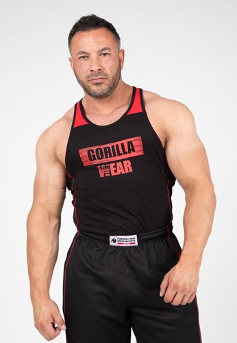 Gorilla Wear Wallace Tank Top - Zwart/Rood