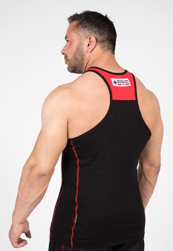 Gorilla Wear Wallace Tank Top - Zwart/Rood-2