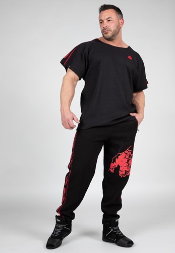 Gorilla Wear Buffalo Old School Workout T-Shirt - Zwart/Rood-3
