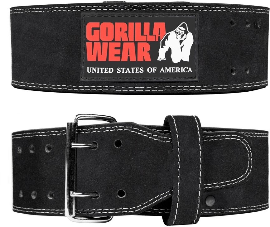 Gorilla Wear Halterriem - 4 Inch Leren Lifting Belt - Zwart - L/XL