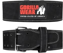 Gorilla Wear Halterriem - 4 Inch Leren Lifting Belt - Zwart