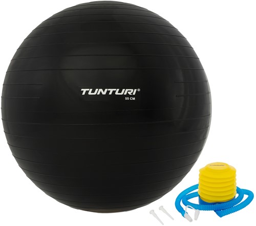 Tunturi Fitnessbal Gymbal Zwart - 55 cm