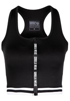 Gorilla Wear Mesa Zip Front Crop Top - Zwart