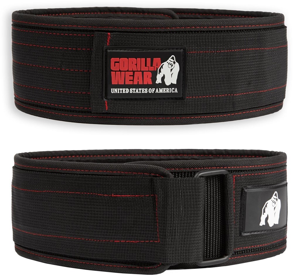 Gorilla Wear Halterriem - 4 Inch Nylon Lifting Belt - Zwart - S/M