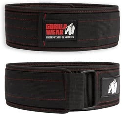 Gorilla Wear Halterriem - 4 Inch Nylon Lifting Belt - Zwart
