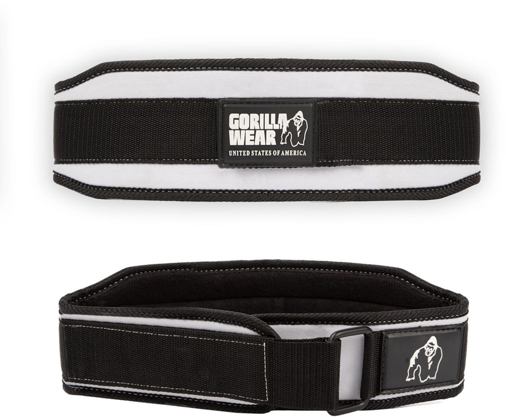 Gorilla Wear Halterriem - 4 Inch Dames Lifting Belt - Zwart/Wit - S